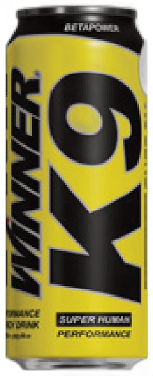 Winner K9 energy drink can